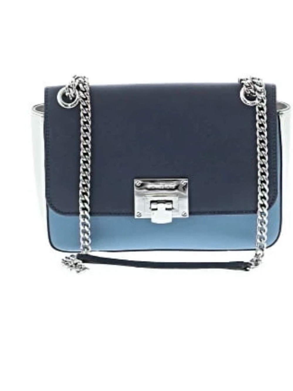 Michael Kors Two-Tone Navy and Light Blue Chain Crossbody, NWT